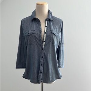 Blue Striped Women's Top